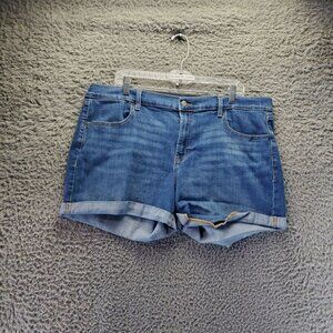 Old Navy Shorts Womens Size 16 Blue Mid-Rise Rolled Hem Denim Casual